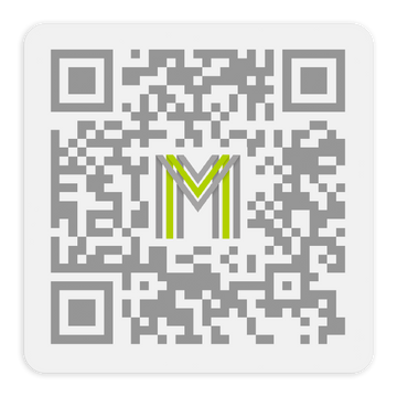 MENURY Aufkleber, quadratisch, mit QR-Code, 35 x 35 mm (20 Stück)